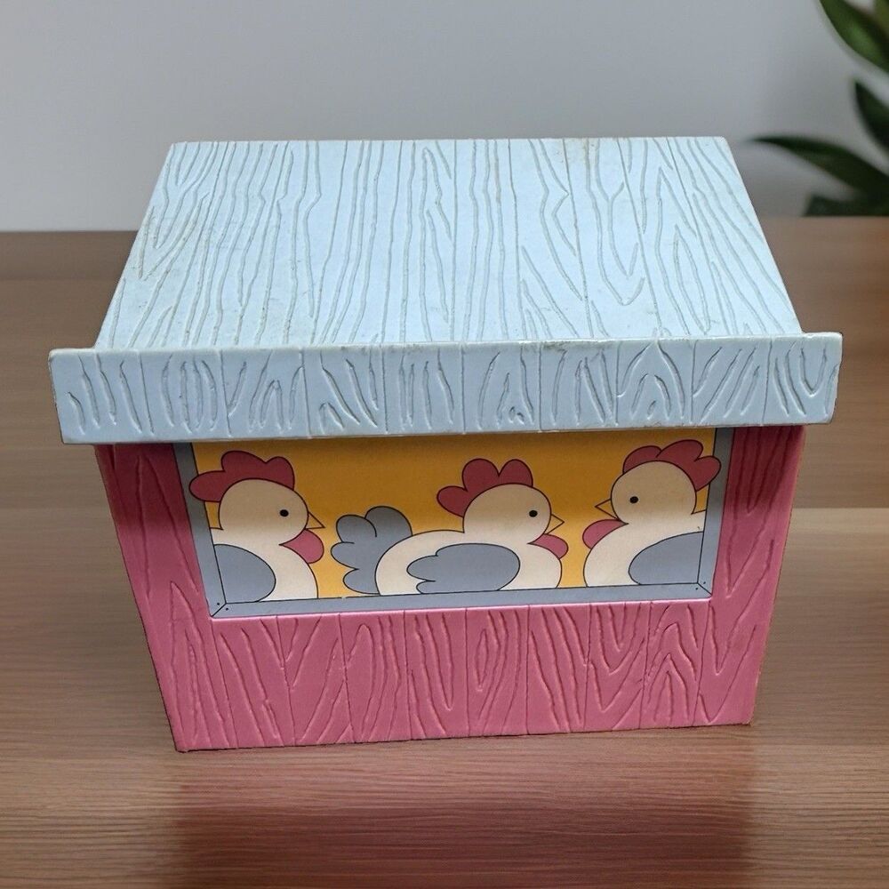 Vintage Avon Down on the Farm Recipe Box New Dividers Sealed